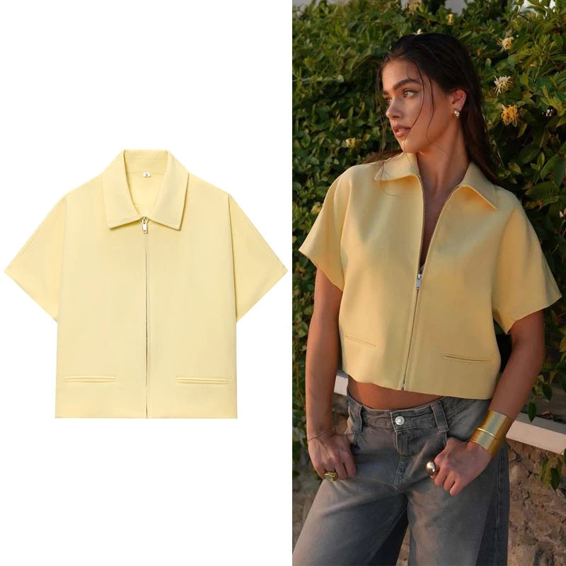 חולצת "נילי" קייצית עם שרוולים קצרים