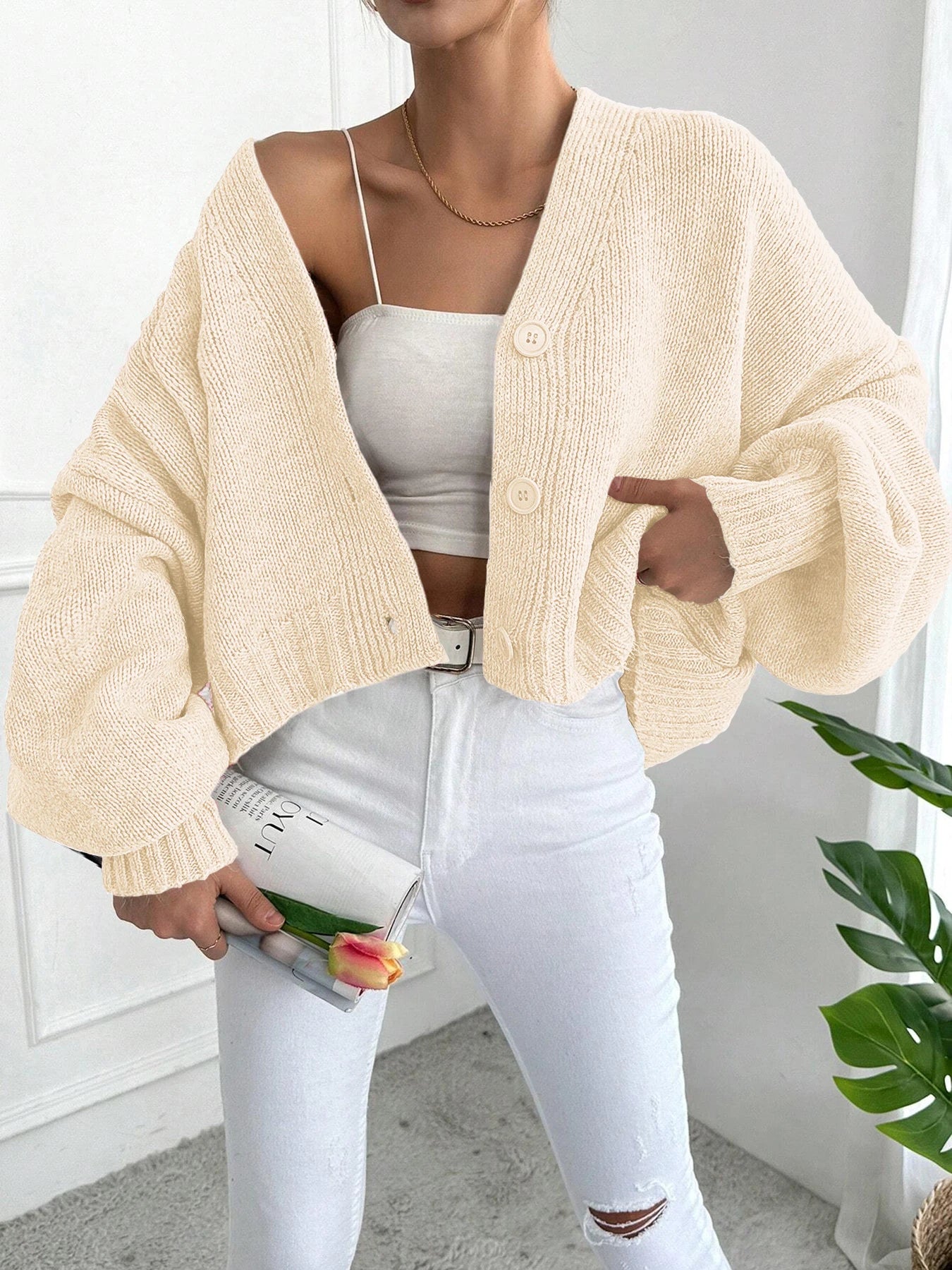 קרדיגן "בל" סרוג