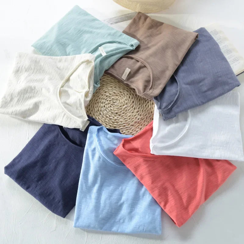 חולצת כותנה קצרה