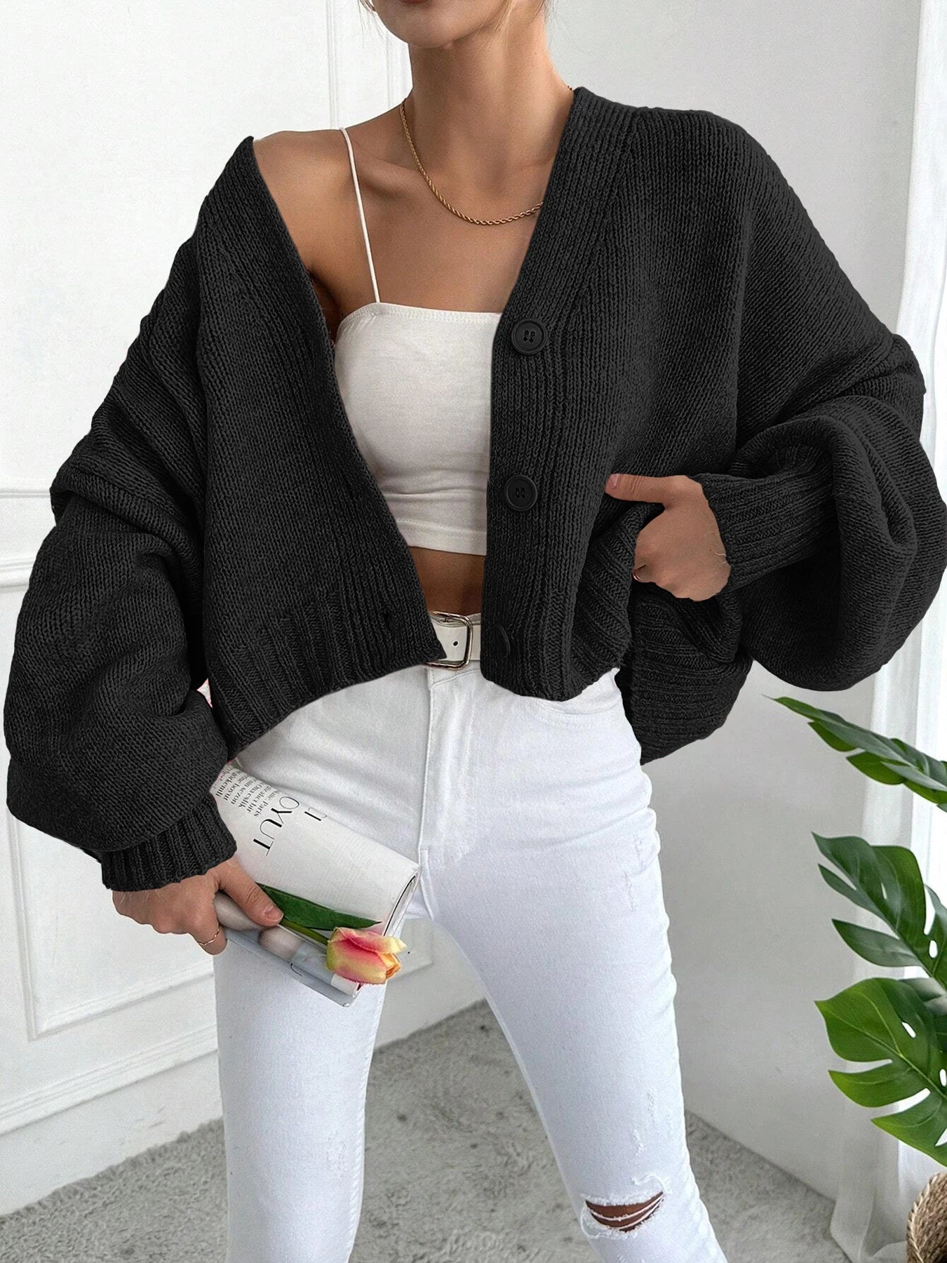 קרדיגן "בל" סרוג