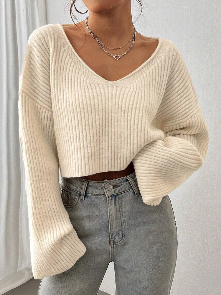 ארוך V סוודר